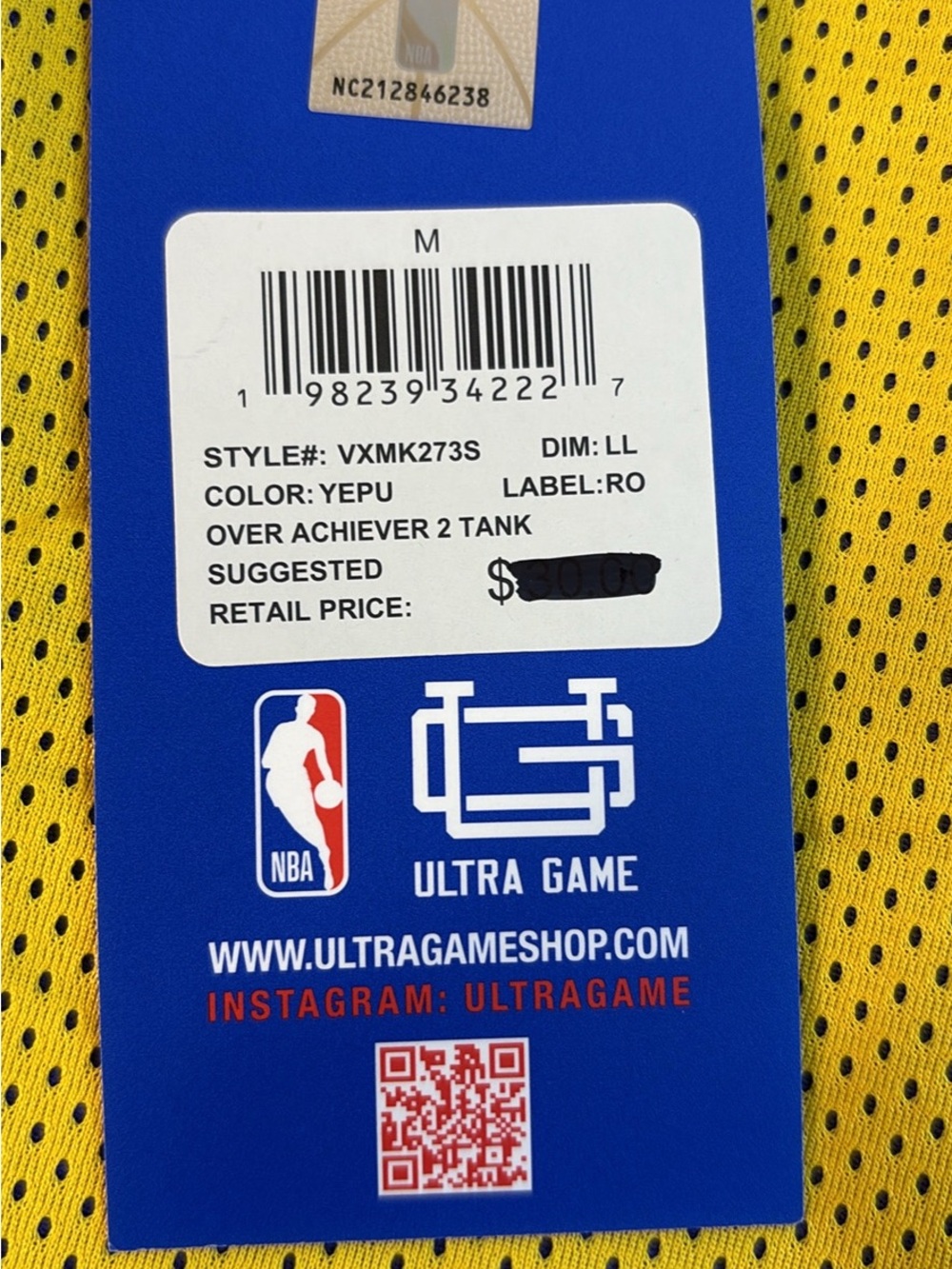 NBA Los Angeles Purple & Yellow Mesh Team Jersey - Picture 11 of 12